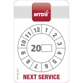 Service-Sticker "MTD"