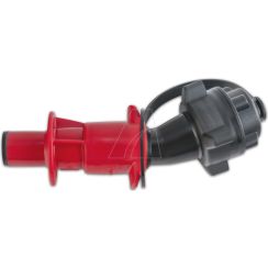 Universal security nozzle for synthetic fuels, black/red